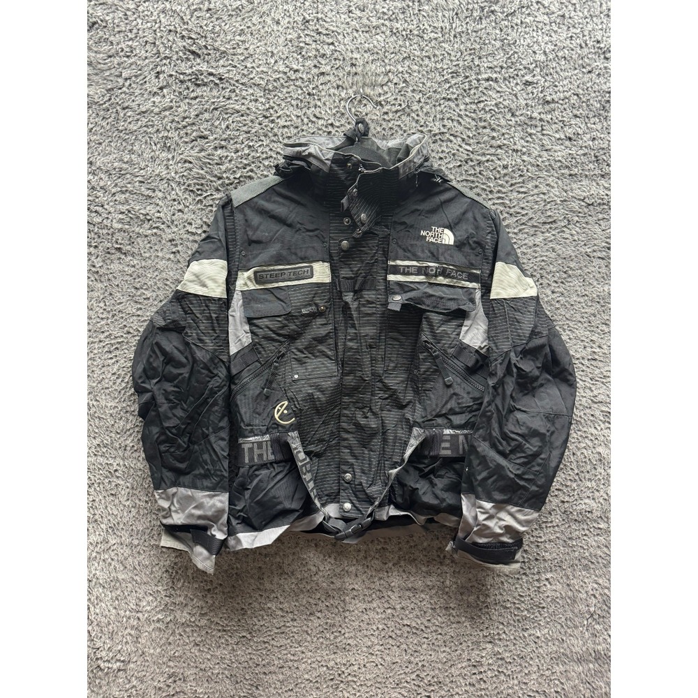 Vintage The North Face Steep Tech Hooded Winter Jacket‎ Black Womens Size XL